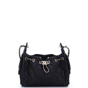 Chanel Mini 25 Hobo Bag Quilted Denim